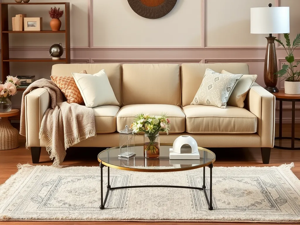 Beżowa kanapa – jakie dodatki wybrać?