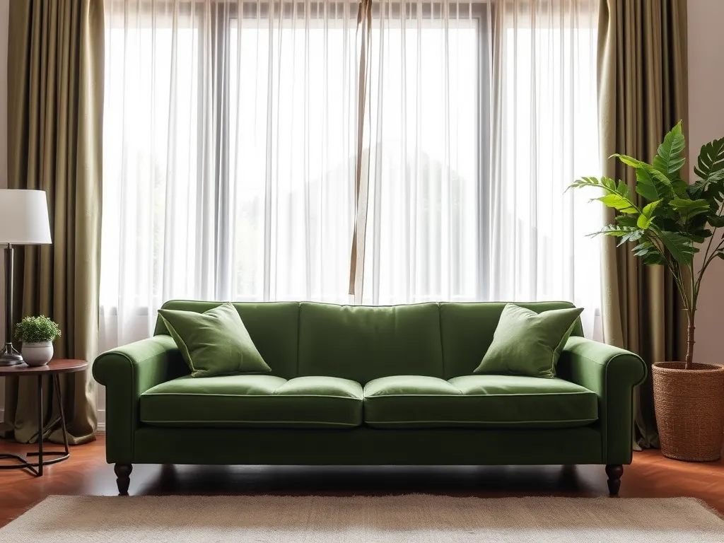 Zielona kanapa – jakie zasłony wybrać?