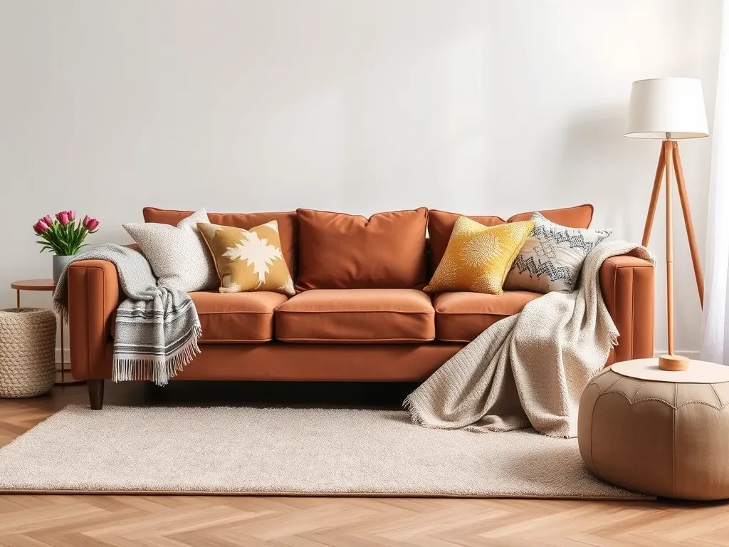 Brązowa kanapa – jakie dodatki wybrać?