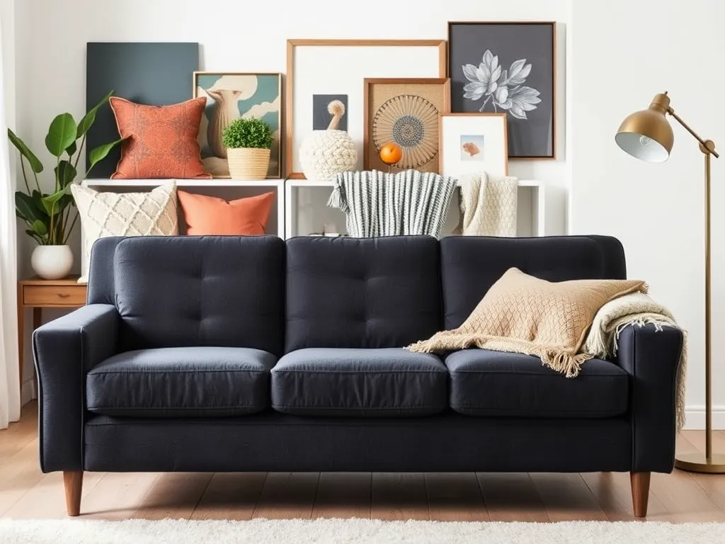 Ciemnoszara kanapa – jakie dodatki wybrać?